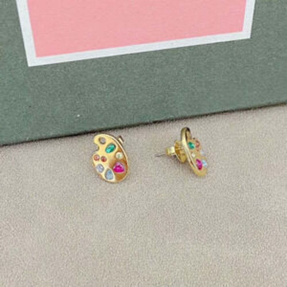 kate spade Palette Shape Multi Color Rhinestone - Picture 3 of 5